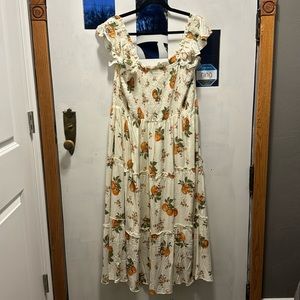 Sugarlips Curve orange print dress